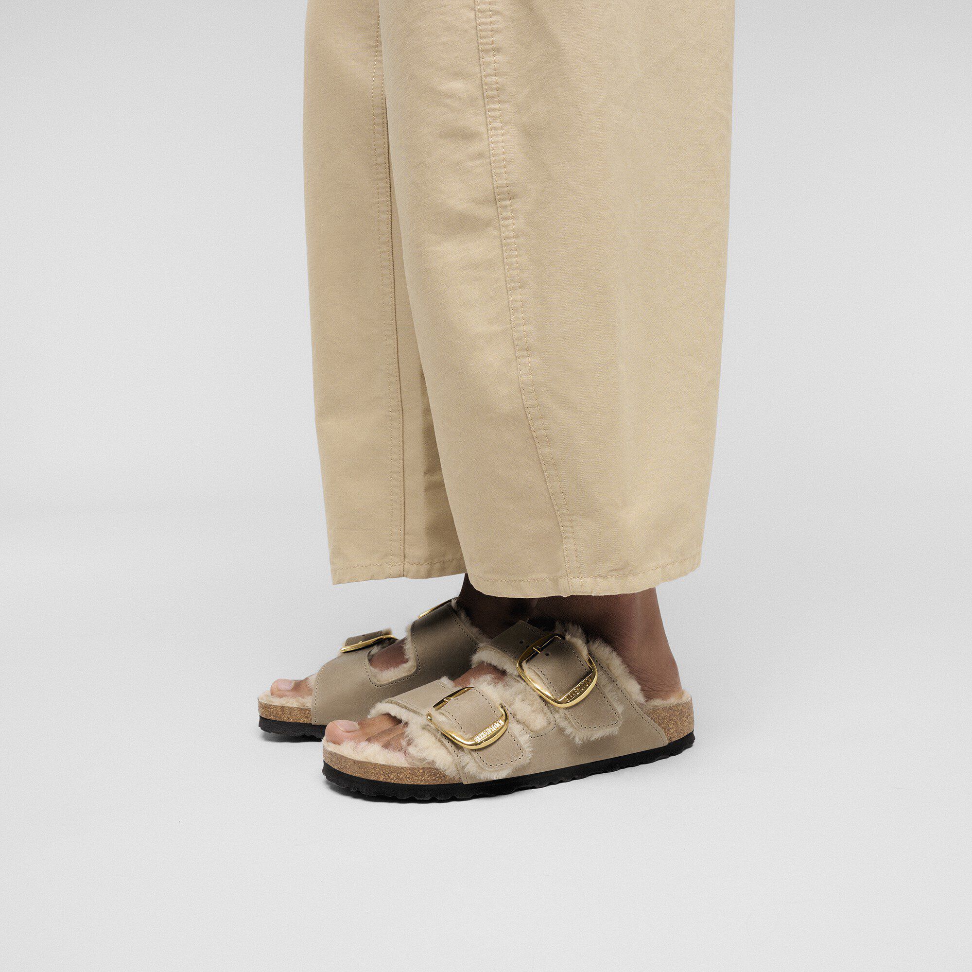 Arizona Big Buckle Shearling Natural Leather Oiled